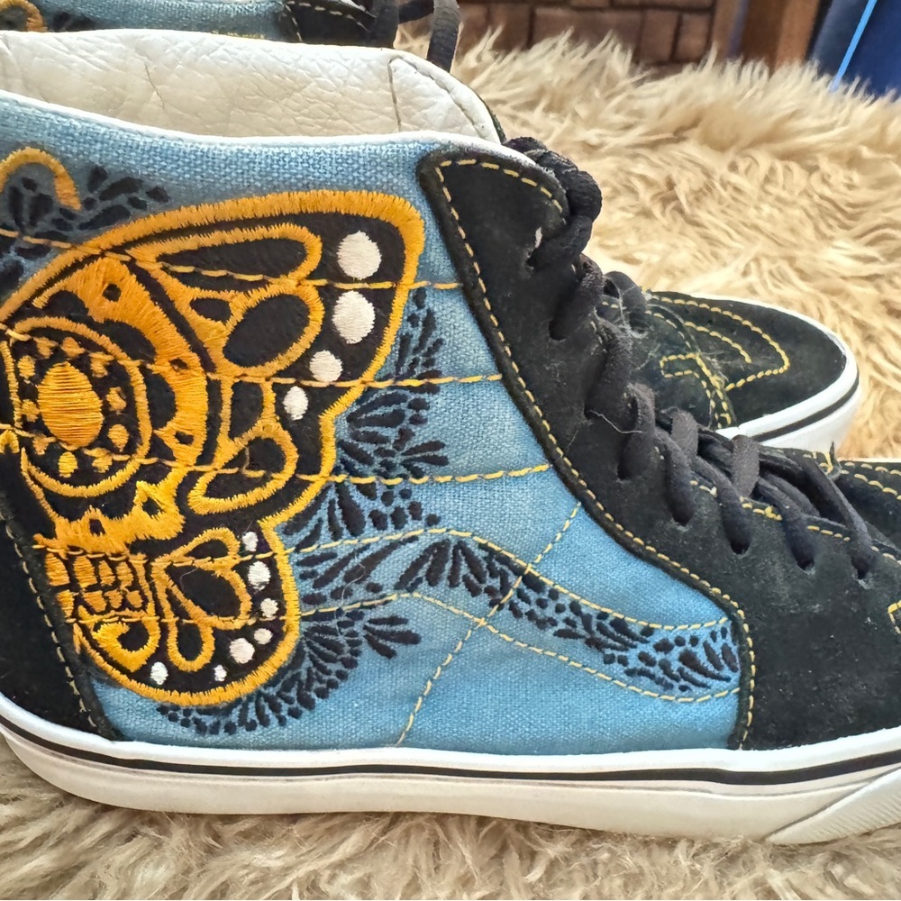 VANS Sk8-Hi Unisex Dia de Los Muertos Embroidered Sneakers. Men’s 4.5 Women’s 6​ - Picture 12 of 12
